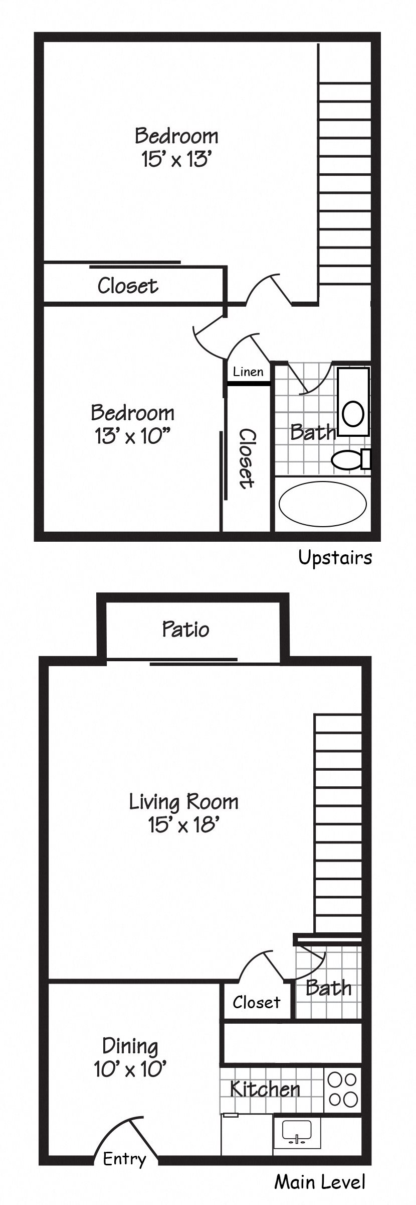 2 Bedroom 1.5 Bathroom 1,084SF 2 Bedroom 1.5 Bathroom 1,084SF